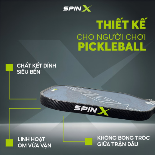Viền Bảo Vệ Vợt Pickleball SpinX Chính Hãng - Không Tăng Trọng Lượng - Chất Carbon Fiber - Chống Va Đập Mạnh